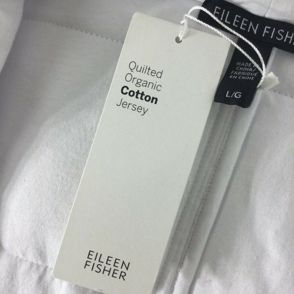 Eileen Fisher Quilted Organic Cotton Jersey Jacket - Picture 8 of 12
